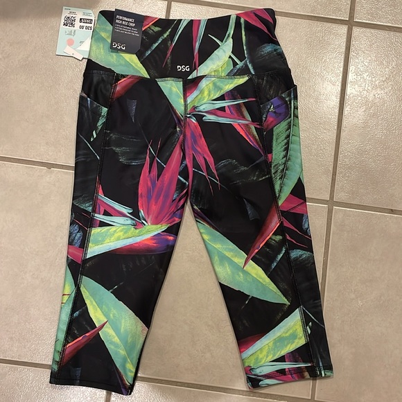 DSG FLORAL HIGH-RISE CROP LEGGINGS NWT - Picture 5 of 5